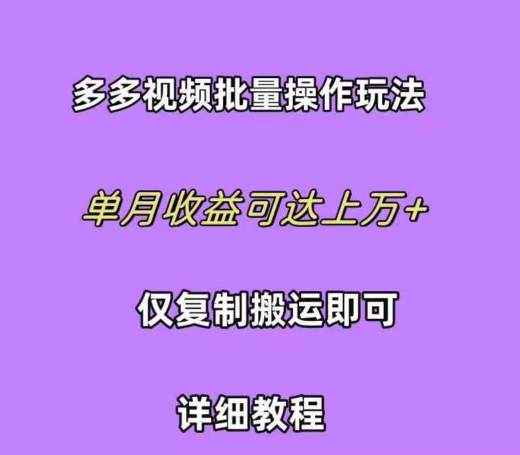 （10029期）拼多多视频带货快速过爆款选品教程 每天轻轻松松赚取三位数佣金 小白必…-聚富网创