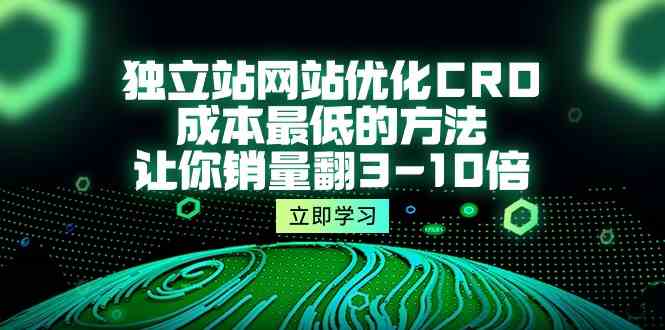 （10173期）独立站网站优化CRO，成本最低的方法，让你销量翻3-10倍（5节课）-聚富网创