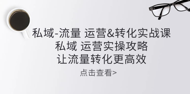 私域流量运营&转化实操课：私域运营实操攻略，让流量转化更高效-聚富网创