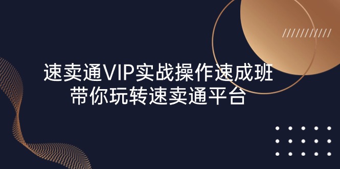 （10935期）速卖通 VIP实战操作-速成班，带你玩转速卖通平台（23节）-聚富网创