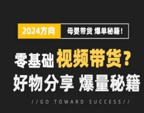 短视频母婴赛道实操流量训练营，零基础视频带货，好物分享，爆量秘籍-聚富网创