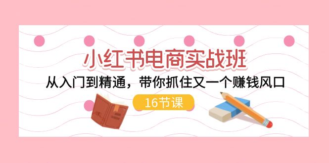 （11533期）小红书电商实战班，从入门到精通，带你抓住又一个赚钱风口（16节）-聚富网创