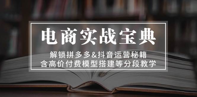 （13195期）电商实战宝典 解锁拼多多&抖音运营秘籍 含高价付费模型搭建等分段教学-聚富网创