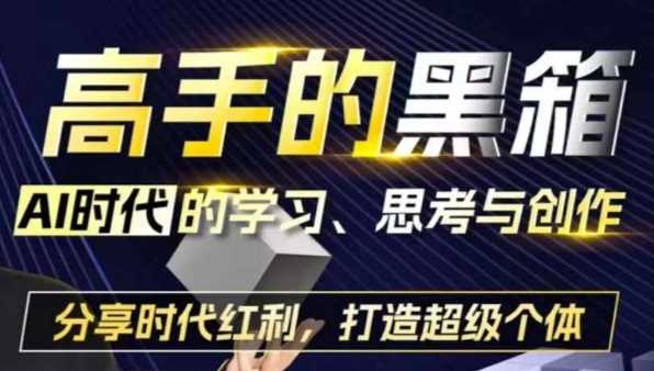 高手的黑箱：AI时代学习、思考与创作-分红时代红利，打造超级个体-聚富网创