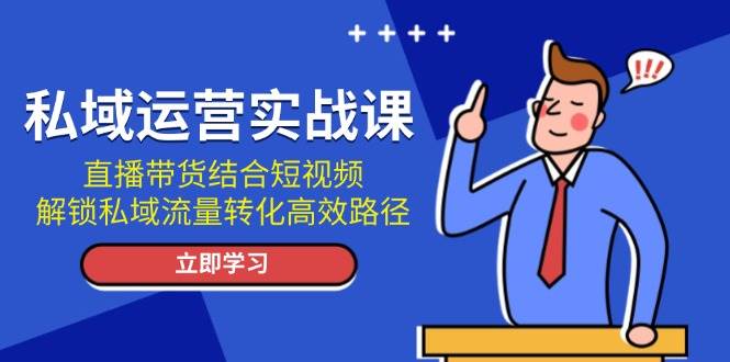 私域运营实战课：直播带货结合短视频，解锁私域流量转化高效路径-聚富网创