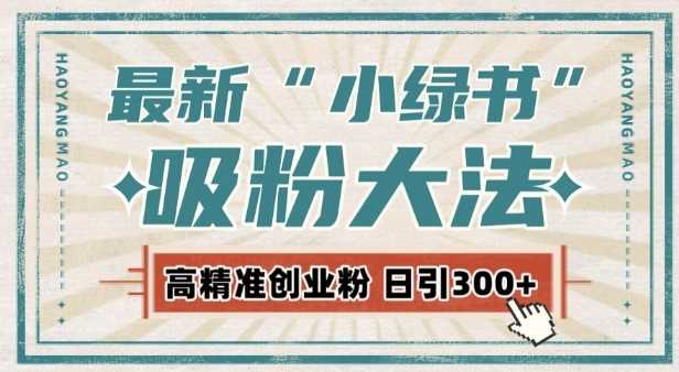 最新自动化“吸粉术”，小绿书激活私域流量，每日轻松吸引300+高质精准粉!-聚富网创