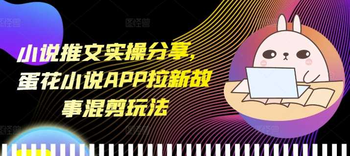 小说推文实操分享，蛋花小说APP拉新故事混剪玩法-聚富网创