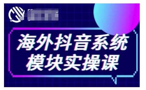 海外抖音Tiktok系统模块实操课，TK短视频带货，TK直播带货，TK小店端实操等-聚富网创